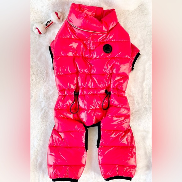 🐶New w/tag PAJAR PUP VINNIE QUILTED DOG SNOW SUIT INSULATED SZ MED CURRENT RED - Picture 1 of 9